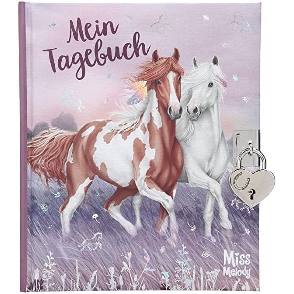 Pamiętnik na Kłódkę z Naklejkami Konie - Miss Melody