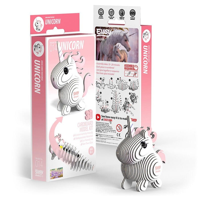 Jednorożec Różowy Układanka 3D Puzzle - Eugy