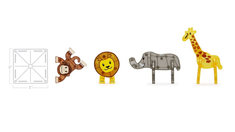 Klocki Magnetyczne zwierzęta safari 25 el. MAGNA-TILES