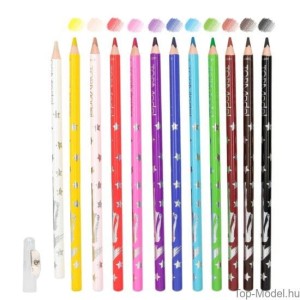 Kredki Ołówkowe 12 kolorów z temperówką - TopModel