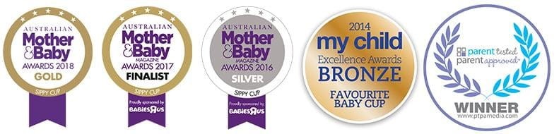 B.box bidon ze słomką, kubek niekapek różowy 240 ml