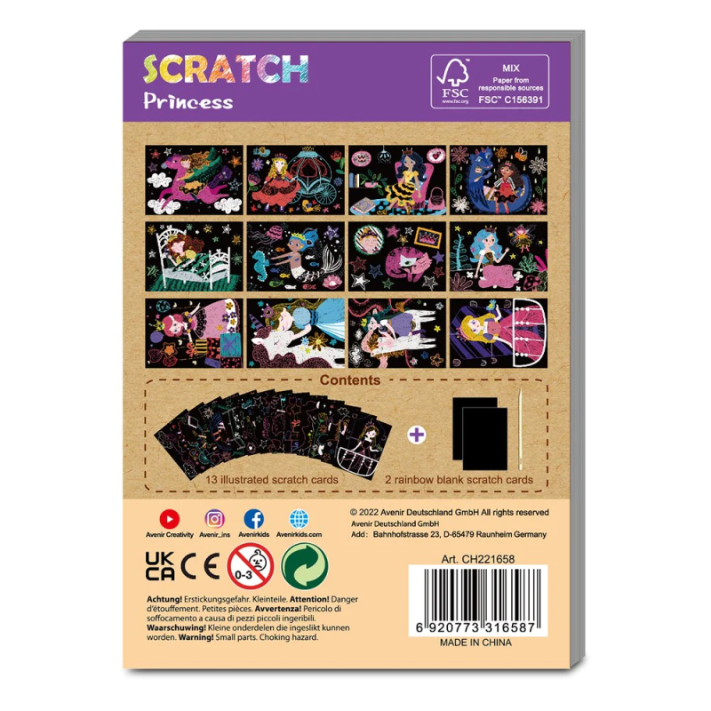 Wydrapywanki Księżniczka szt. Scratch - Avenir