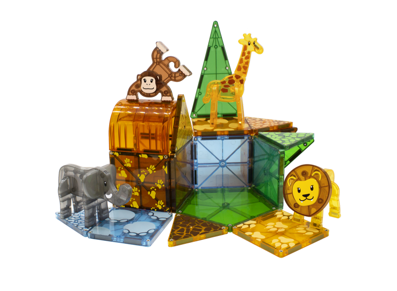 Klocki Magnetyczne zwierzęta safari 25 el. MAGNA-TILES