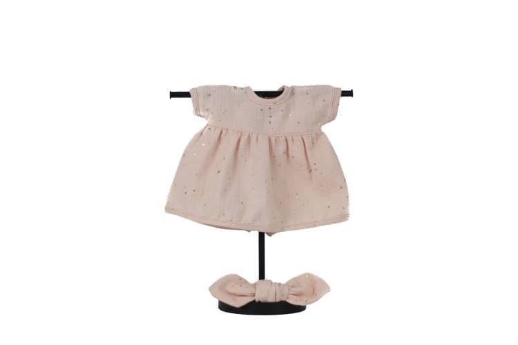Sukienka i Opaska Pin Up Gold Dots do Lalki 38 cm - Miniland