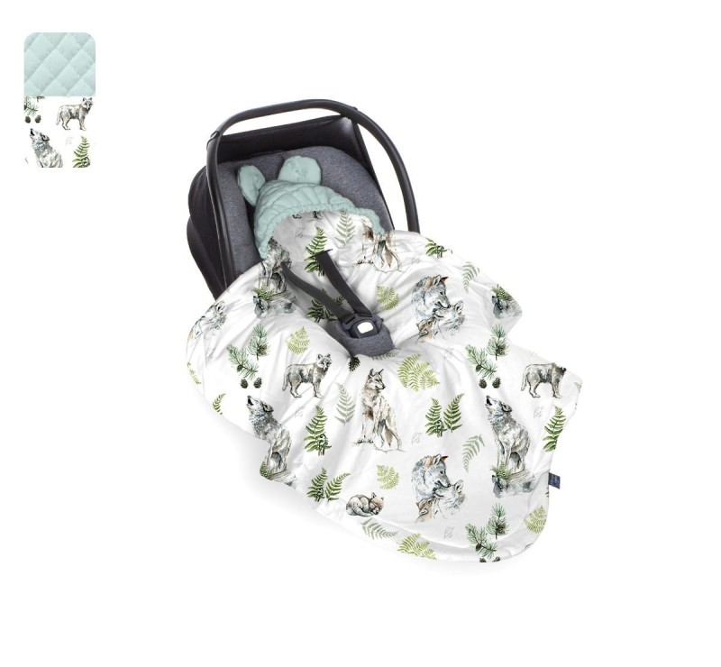 Kocyk do fotelika Wolf sky gray - BabySteps