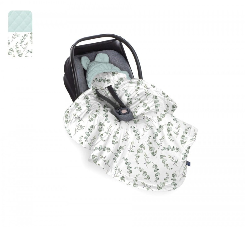 Kocyk do fotelika Eucaliptus sky gray - BabySteps