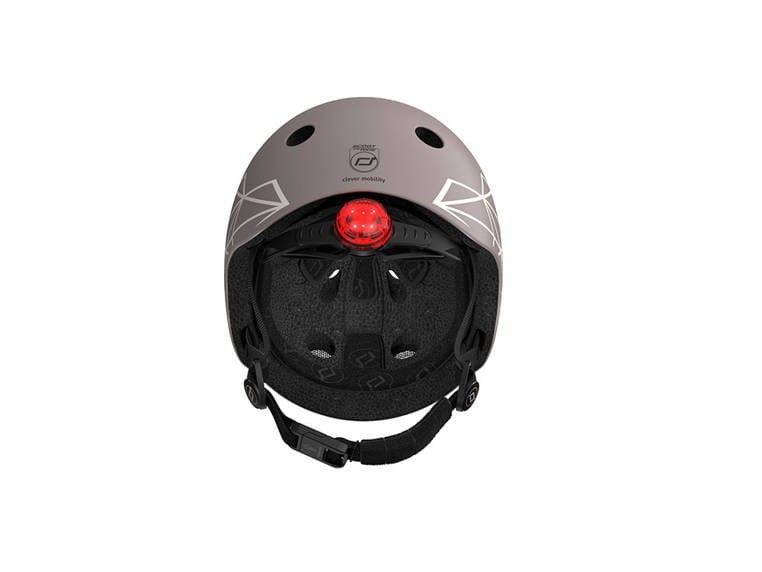 Kask z lampką LED na hulajnogę i rower dzieci 1-5 lat Brown Scoot & Ride