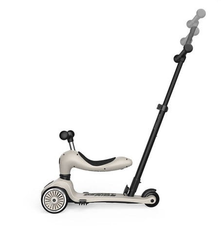 Scootandride Jeździk i hulajnoga z rączką do prowadzenia Highwaykick 1 Push and Go 2w1 Ash