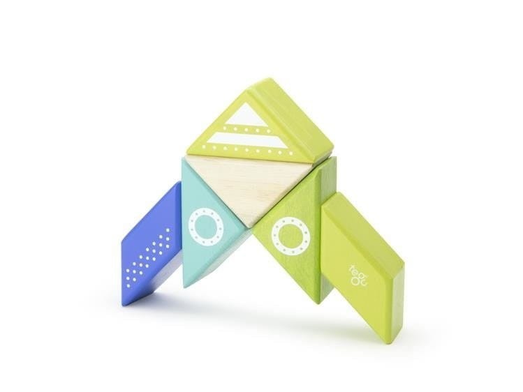 Drewniane klocki magnetyczne Travel Pals Statek Kosmiczny - Tegu