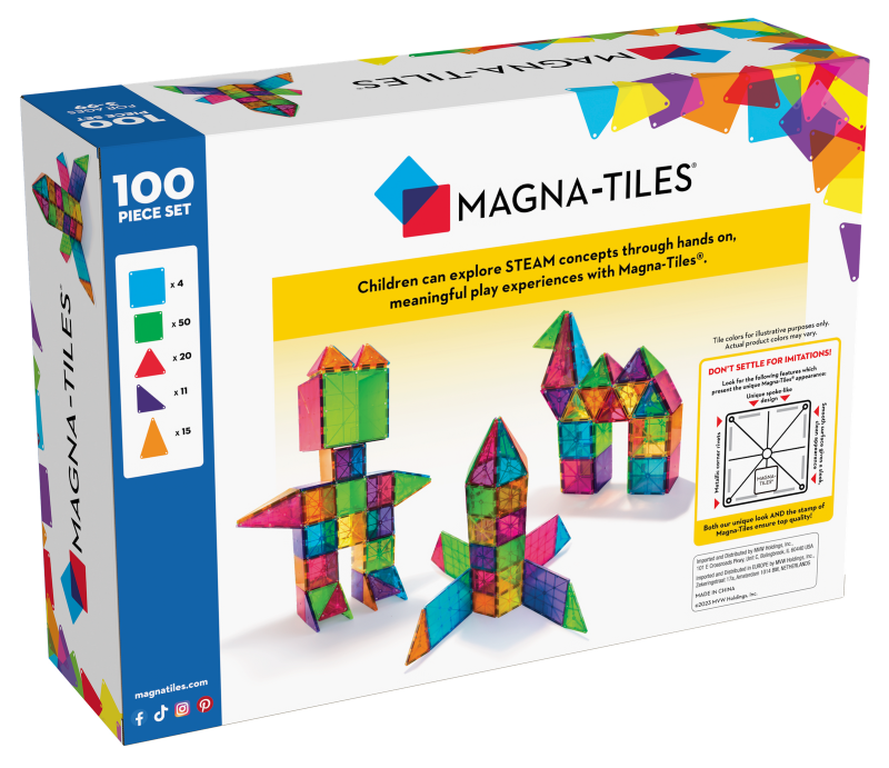 MAGNA-TILES Klocki Magnetycze zestaw 100 el. Classic