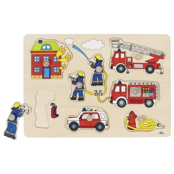 Puzzle z uchwytami Strażacy układanka - Goki