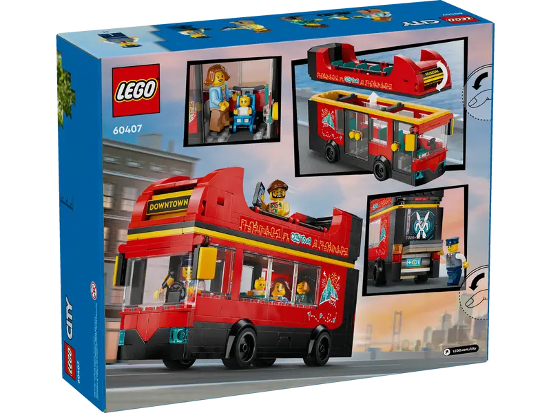 Czerwony, piętrowy autokar Lego 60407