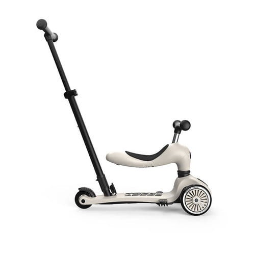 Scootandride Jeździk i hulajnoga z rączką do prowadzenia Highwaykick 1 Push and Go 2w1 Ash