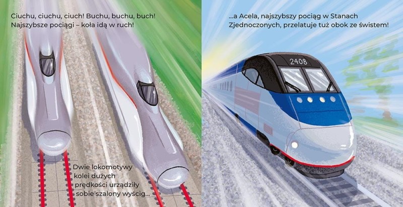 Koła idą w ruch! Moja pierwsza książka o pociągach - Bucco & Morgan
