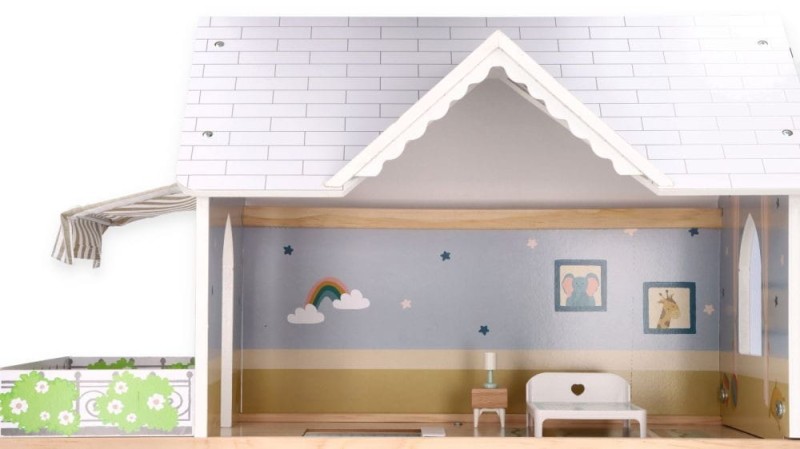 Piętrowy Domek dla Lalek z Windą i Mebelkami 80 cm - Adam Toys