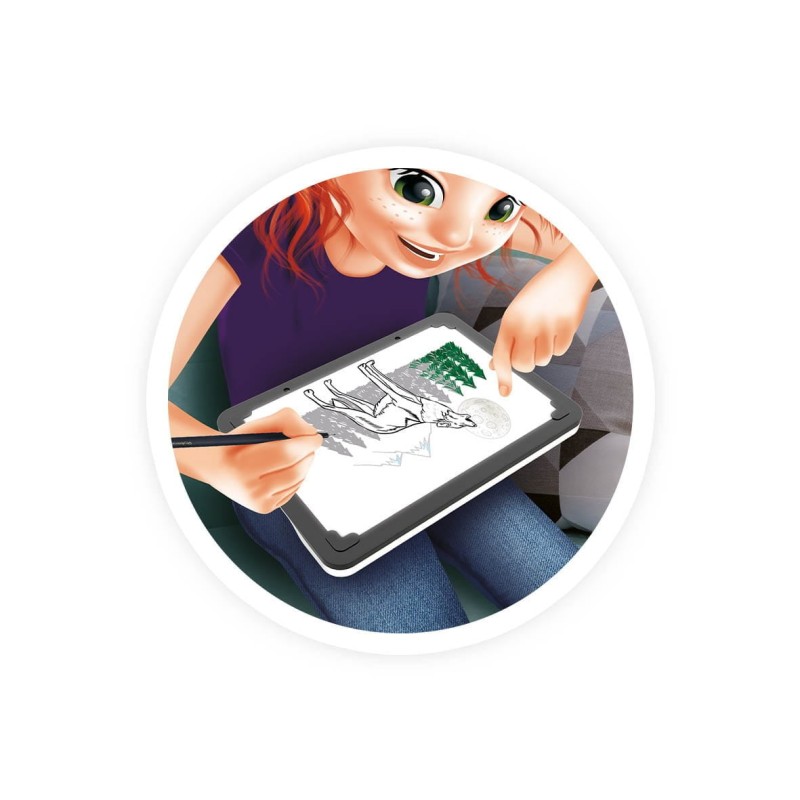 Tablet dla Dzieci do Rysowania Podświetlany 3w1 Buki