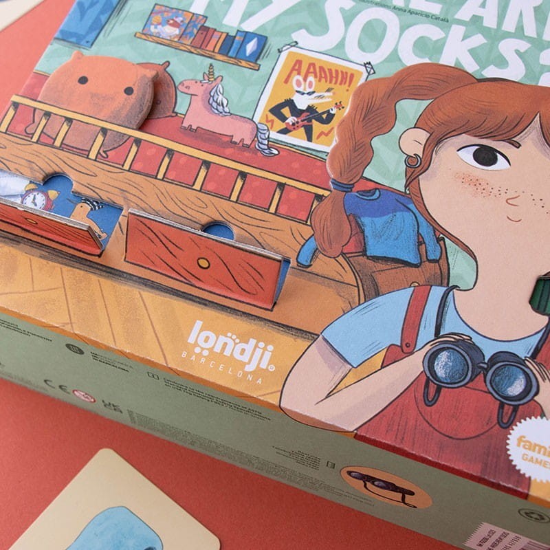 Gra obserwacyjna Where are my socks? skarpetki Londji