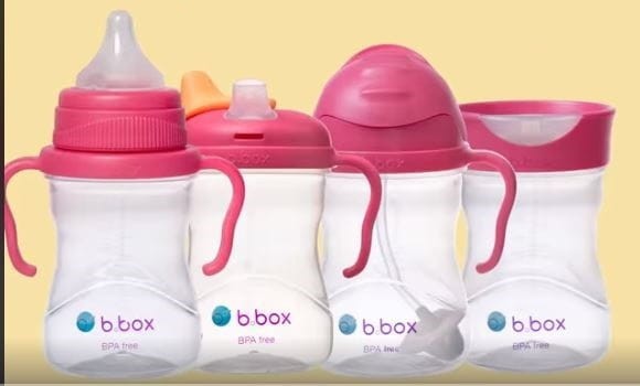 Kubek 4w1 Zestaw 240 ml Malinowy - b.box