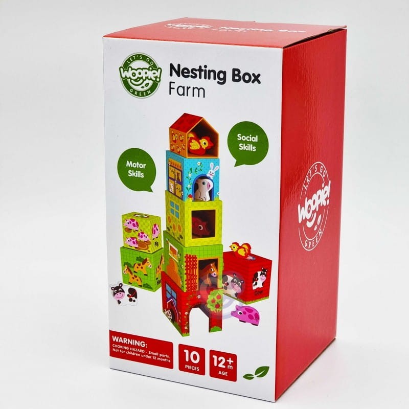 Pudełka Układanka ze Zwierzątkami Farma - Woopie