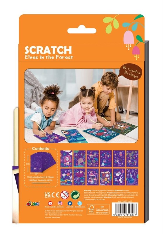 Wydrapywanki Elfy w Ogrodzie 15 szt. Scratch A5 - Avenir