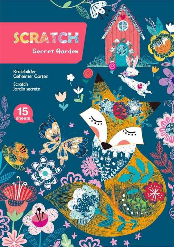 Duże Wydrapywanki Tajemniczy Ogród 15 szt. Scratch - Avenir