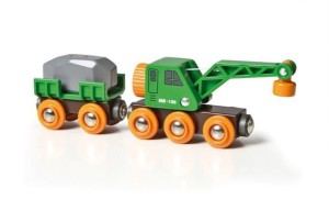 Wagon Kolejowy z Dźwigiem - Brio