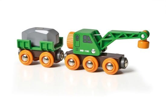 Wagon Kolejowy z Dźwigiem - Brio