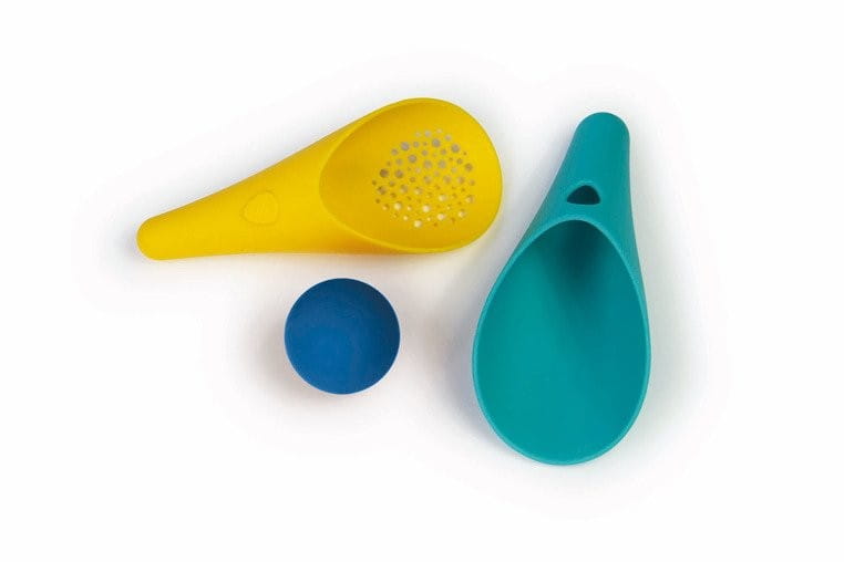 Zestaw 2 łopatki Sitko Lejek z Piłeczką Cuppi Blue ball - Quut