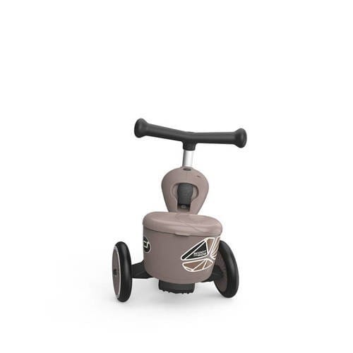 Hulajnoga Jeździk 2w1 z zamykanym schowkiem Highwaykick 1 Lifestyle Brown Lines Scoot & Ride