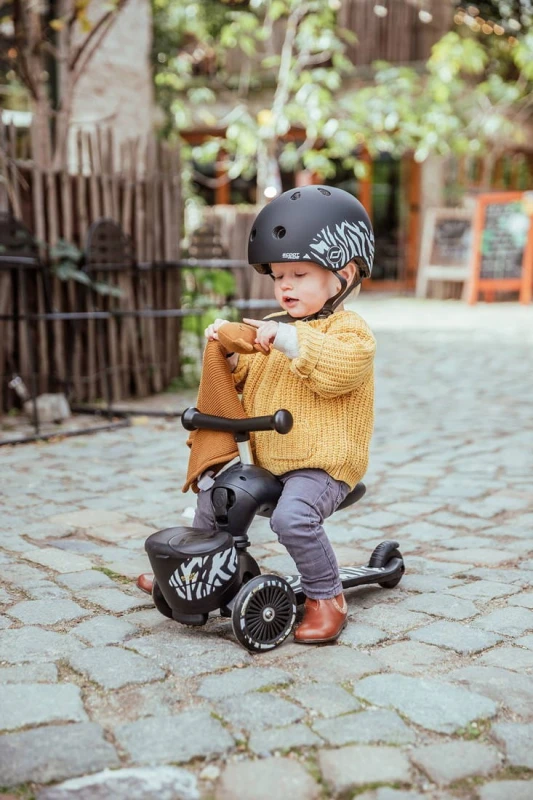 Hulajnoga Jeździk 2w1 z zamykanym schowkiem Highwaykick 1 Lifestyle czarna Scoot & Ride