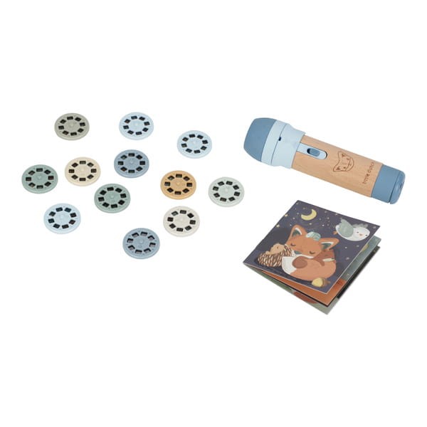 Projektor z bajkami dla dzieci Latarka błękit Little Dutch