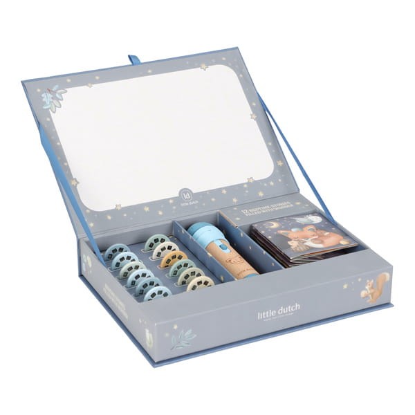 Projektor z bajkami dla dzieci Latarka błękit Little Dutch