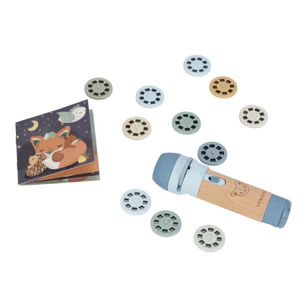 Projektor z bajkami dla dzieci Latarka błękit Little Dutch