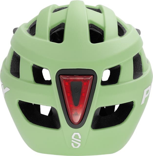 Kask dziecięcy rowerowy ze światełkiem Puky M zielony  54-58 cm (1)