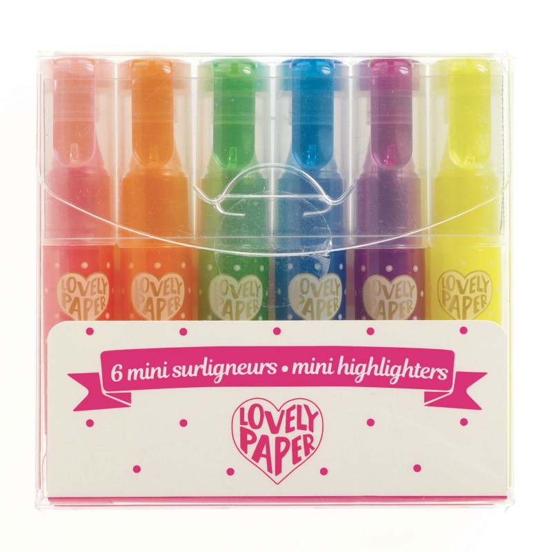 Mini zakreślacze fluo 6 szt. - Djeco