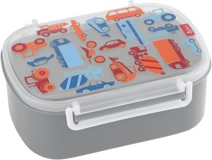 Lunchbox śniadaniówka Pojazdy szara - sigikid