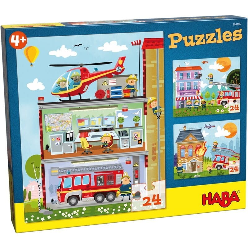 Puzzle 24 el. Straż Pożarna 3w1 - Haba
