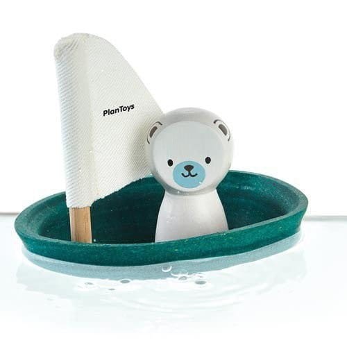 Żaglówka z Misiem Polarnym do Kąpieli - PlanToys