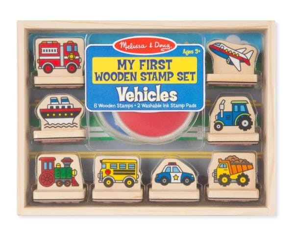 Drewniane stempelki z Uchwytem Pojazdy - Melissa & Doug