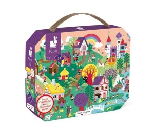 Puzzle w walizce 24 el. Baśniowa Kraina - Janod