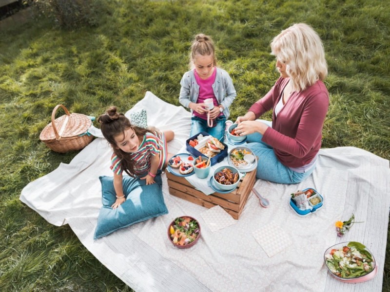 Lunchbox śniadaniówka z Widelcem Niebieska Campus - Mepal