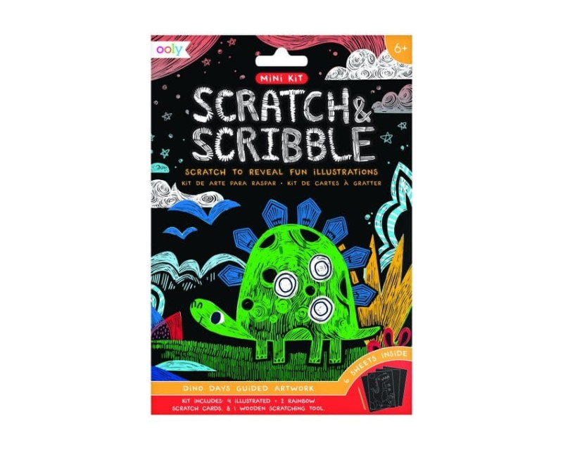 Kolorowe Wydparywanki 6 szt. Dinozaury - Ooly