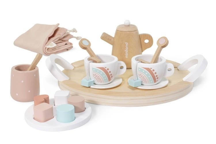 Drewniany serwis do herbatki Tea set - Miniland