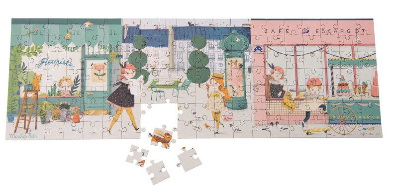 Puzzle 140 el. Les Parisiennes Ulica - Moulin Roty
