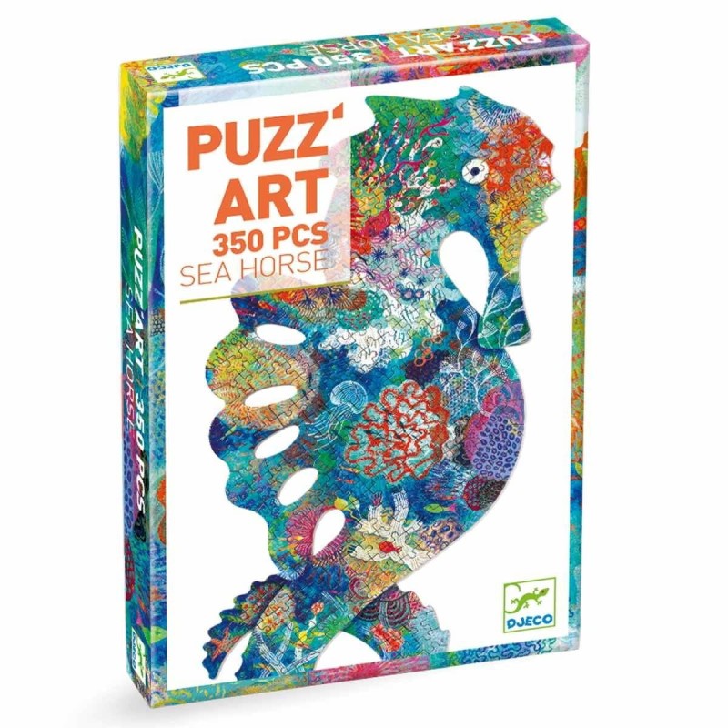 Puzzle Artystyczne Kształt Konik Morski 350 el. - Djeco