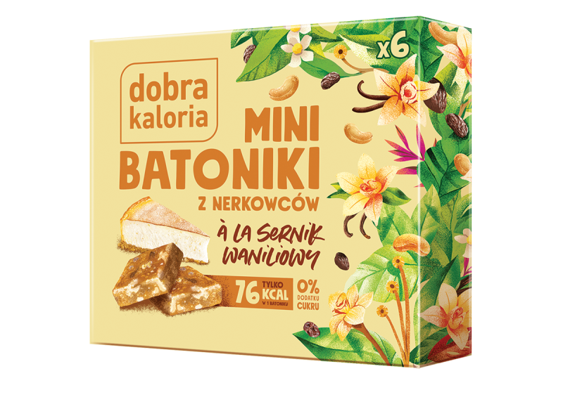 Mini batoniki a'la sernik waniliowy - 102 g (6 szt.) - Dobra Kaloria