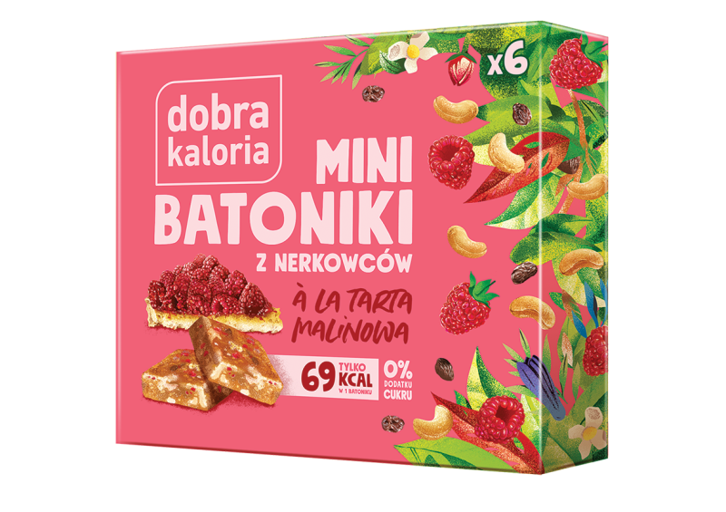 Mini batoniki a'la tarta malinowa - 102 g (6 szt.) - Dobra Kaloria