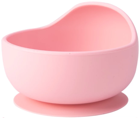 Silikonowy miseczka z przyssawką różowa - Bi-bi