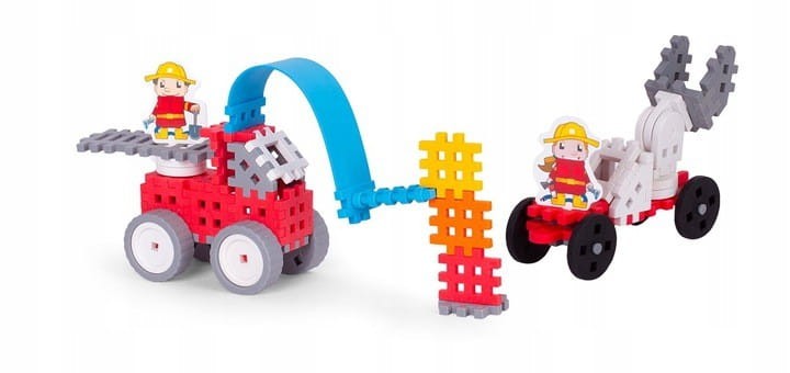 Klocki Mini Waffle Strażak Konstruktor 60 el. - Marioinex