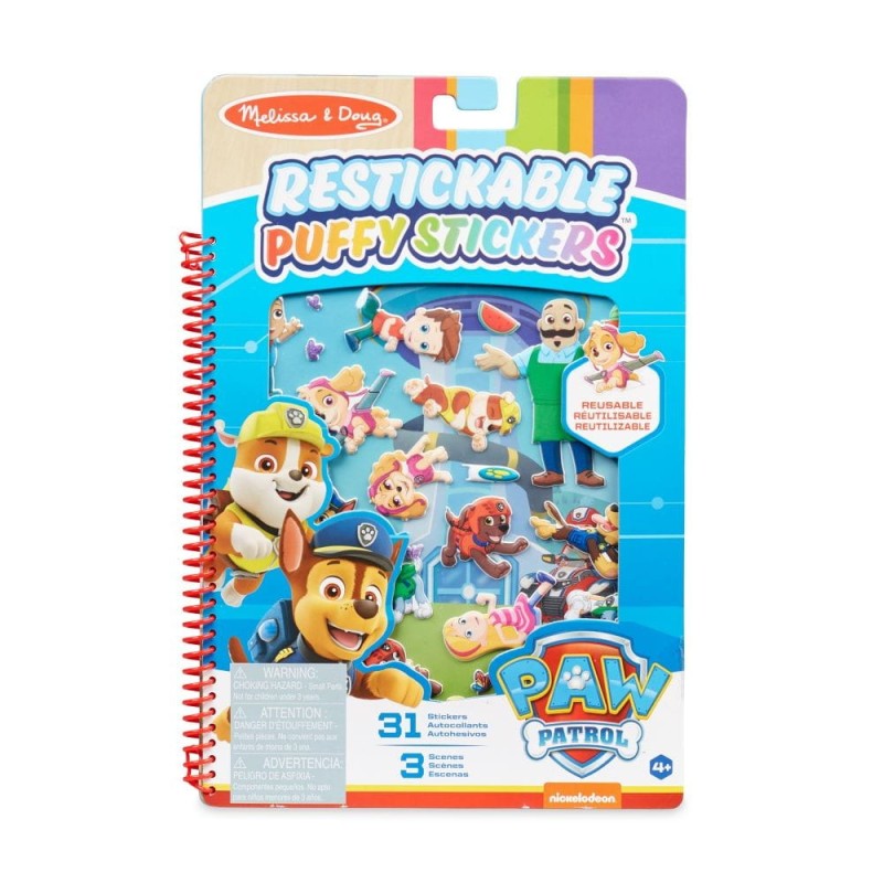 Psi Patrol Naklejki Wielorazowe Wypukłe Zatoka Przygód - Melissa & Doug